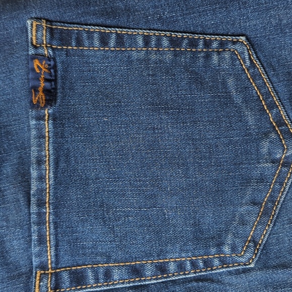 Seven 7 Weekend Short Frayed Hem Jean Shorts 6 Blue - Picture 7 of 16